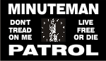 MINUTEMAN PATROL WHITE ON BLACK PCX PATCH