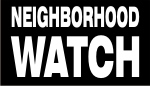 NEIGHBORHOOD WATCH WHITE ON BLACK PCX PATCH