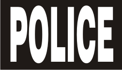 POLICE WHITE ON BLACK PCX PATCH