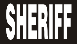 SHERIFF WHITE ON BLACK PCX PATCH