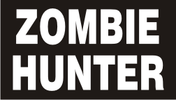 ZOMBIE HUNTER WHITE ON BLACK PCX PATCH