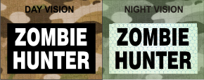 ZOMBIE HUNTER WHITE ON MAGIC BLACK NIGHT VISION