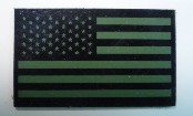 USA RIGHT OD GREEN ON MAGIC BLACK 3 1/2 X 2 1/8