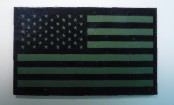 USA RIGHT OD GREEN ON MAGIC BLACK 3 1/2 X 2 1/8