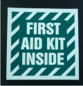 first aid kit inside decal