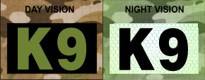 k9 ir patch odg green on black