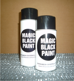 Magic black spray paint