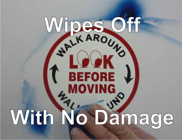 walk around vehicle decal cleans easily