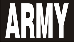 ARMY WHITE ON BLACK PCX PATCH