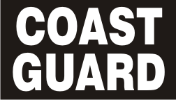 COAST GUARD WHITE ON BLACK PCX PATCH