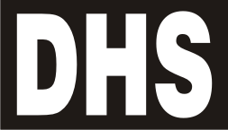 DHS WHITE ON BLACK PCX PATCH