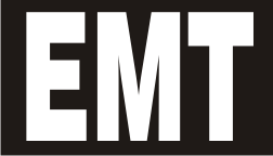 EMT WHITE ON BLACK PCX PATCH