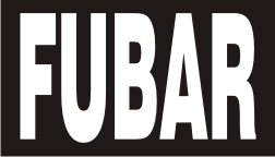FUBAR WHITE ON BLACK PCX PATCH