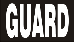 GUARD WHITE ON BLACK PCX PATCH
