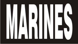 MARINES WHITE ON BLACK PCX PATCH