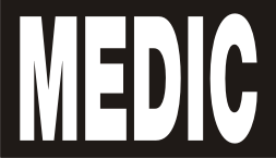 MEDIC WHITE ON BLACK PCX PATCH