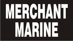 MERCHANT MARINE WHITE ON BLACK PCX PATCH