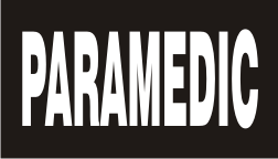 PARAMEDIC WHITE ON BLACK PCX PATCH