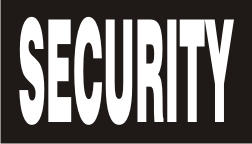 SECURITY WHITE ON BLACK PCX PATCH