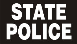 STATE POLICE WHITE ON BLACK PCX PATCH