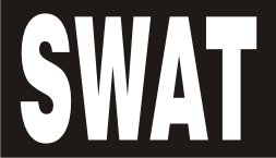 SWAT WHITE ON BLACK PCX PATCH